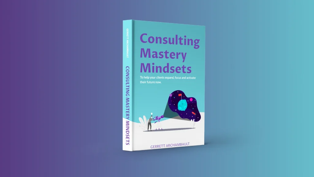 Mockup for Consulting Mastery Mindsets Book with gradient background